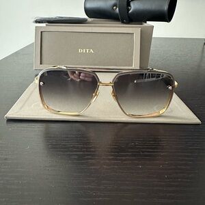 Dita Mach-Six Yellow Gold - Black Rhodium Sunglasses